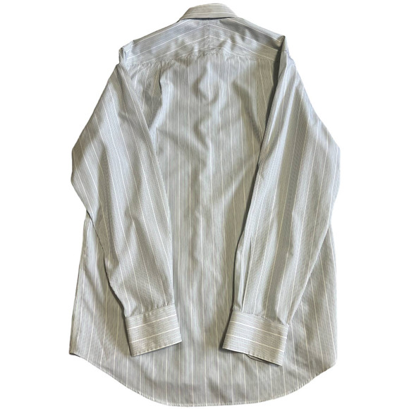 Charles Tyrwhitt White Pin Stripe Button Down, Size 15/35 - Picture 2 of 4